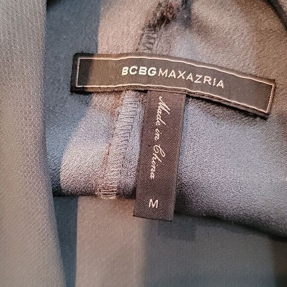 BCBGmaxazria dark green flowy tank top - Picture 7 of 8